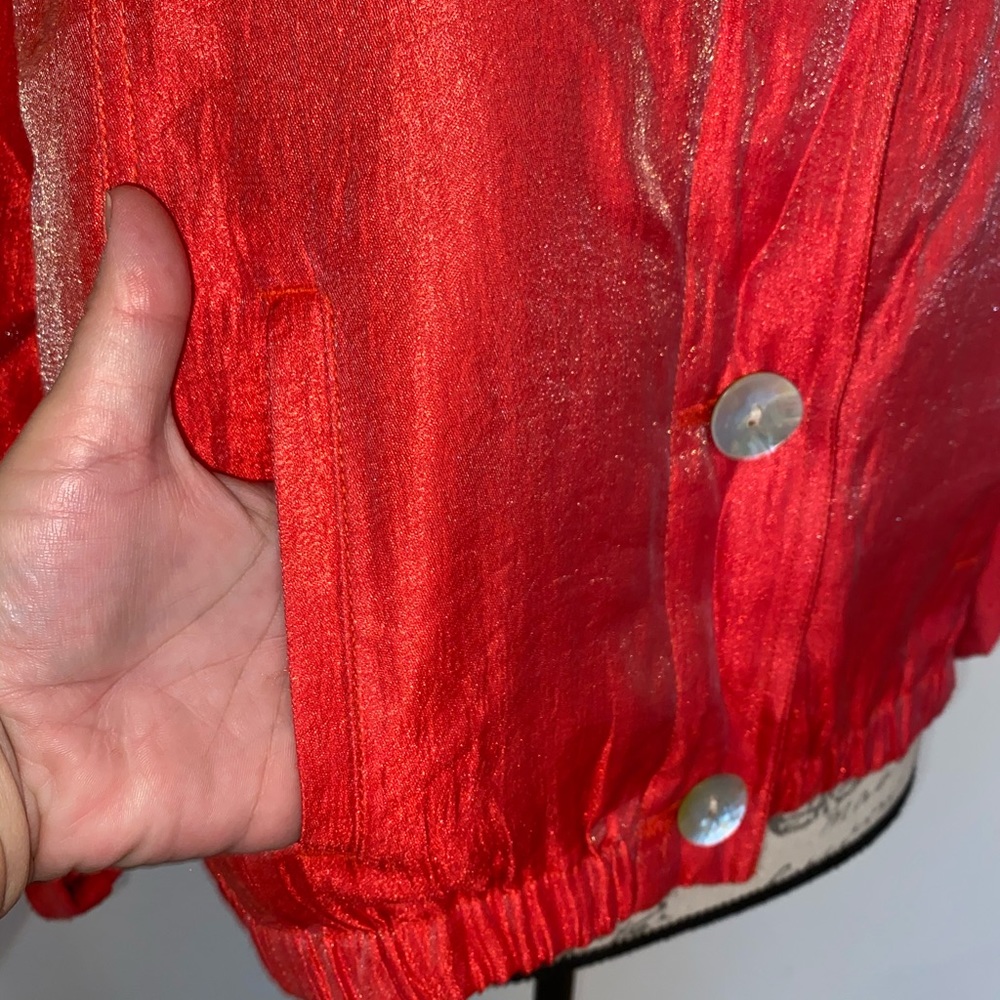 🌺Ruby Rd. Shimmering Cropped Jacket/ Top🌺 - Picture 4 of 9